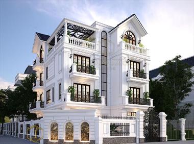 Biệt thự 4 tầng 5 phòng ngủ đẹp từ ngoài vào trong