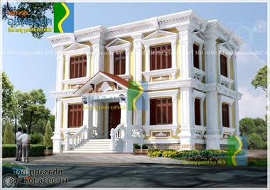 Mẫu biệt thự mái bằng cổ điển đẹp nhất hiện nay