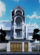 Nhà phố 4 tầng mái thái đẹp ai cũng mê