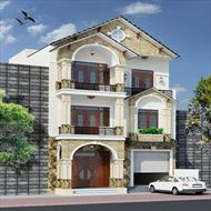 Mẫu nhà 3 tầng mặt tiền 7m đẹp và sang trọng.