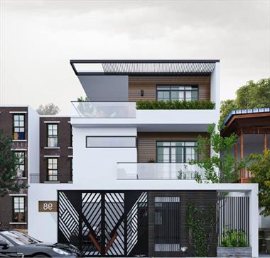 Thiết kế mẫu nhà 3 tầng mái bằng đẹp hút mắt