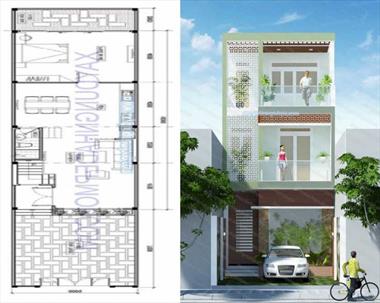 Mẫu nhà đẹp 5x16m 3 tầng cho gia đình 4 thành viên
