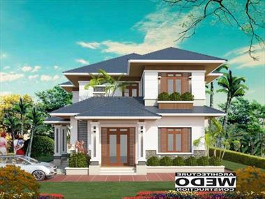 Mẫu biệt thự 2 tầng mái thái đẹp Tân Cổ Điển tại Thanh Hóa