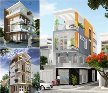 Nhà phố 2 mặt tiền đẹp được xây dựng rất nhiều