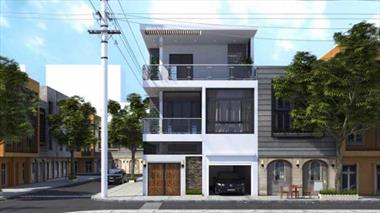 Mẫu nhà ống 2 tầng đẹp ở nông thôn diện tích 96m2