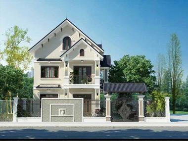 Mẫu biệt thự 2 tầng mái thái đẹp được xây dựng tại Nam Định