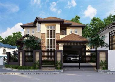 Mẫu nhà 2 tầng 2 mặt tiền đẹp được nhiều người quan tâm.