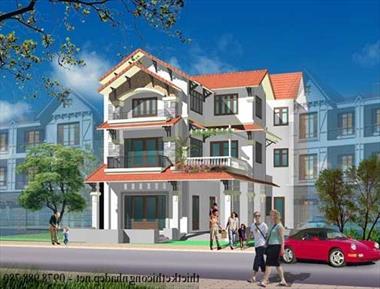 Giới thiệu mẫu biệt thự mái thái 3 tầng 160m2 đẹp