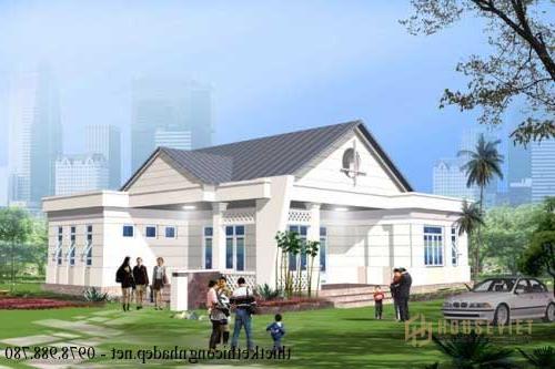 Mẫu biệt thự vườn 1 tầng mái thái xây dựng 600 triệu