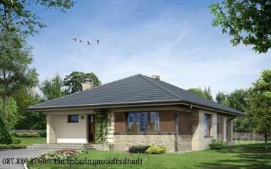 Mẫu thiết kế nội thất nhà cấp 4 3 phòng ngủ diện tích 12x16m