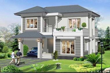 Mẫu biệt thự 2 tầng 100m2 kết hợp sân vườn
