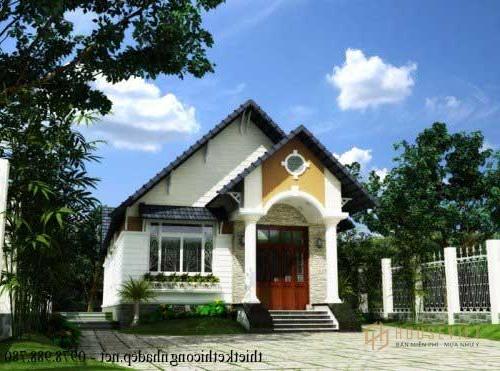 Mẫu nhà cấp 4 diện tích 7x20m kiểu mái thái đẹp.
