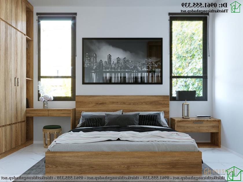 Thiết kế thi công nội thất phòng ngủ nhà cấp 4 đẹp NDNC4178