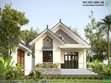 Mẫu thiết kế nhà cấp 4 3 phòng ngủ 1 phòng thờ 9x18m tại Nam Định NDNC4178