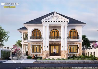 Chiêm ngưỡng mẫu biệt thự tân cổ điển Pháp 2 tầng tại Quảng Bình - Mã số: AChi 22008
