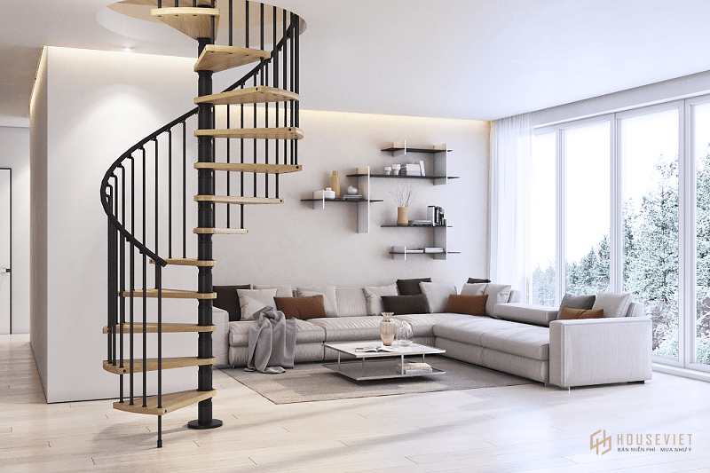 Cầu thang là điểm nhấn của không gian