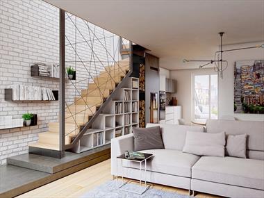 Kinh nghiệm thiết kế phòng khách có cầu thang siêu đẹp