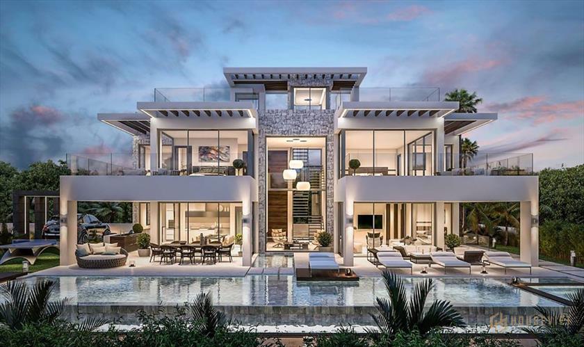 Thiết kế biệt thự hiện đại có hồ bơi dưới góc độ phong thủy