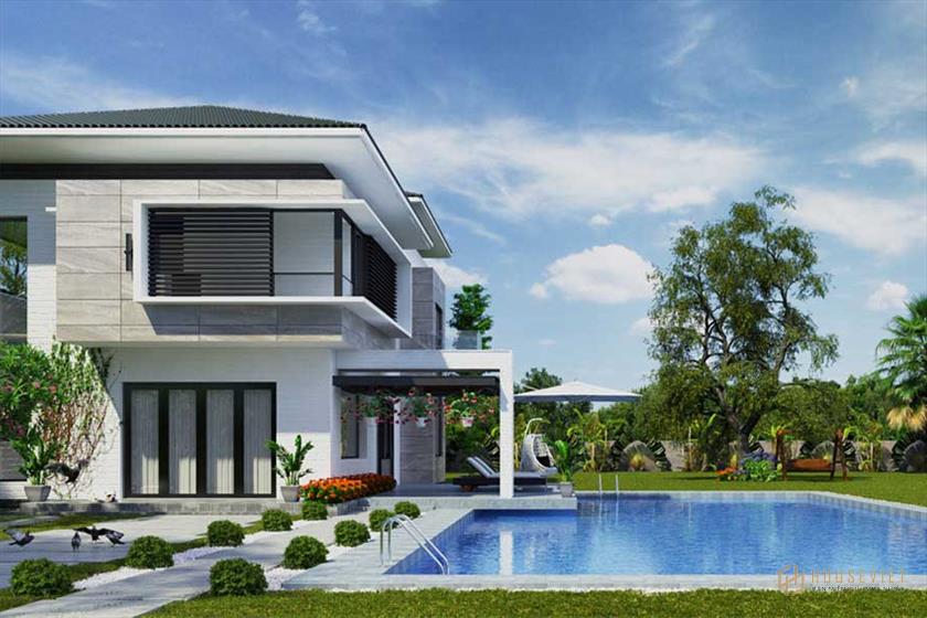 Mẫu biệt thự vườn có hồ bơi