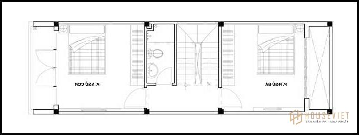 mẫu thiết kế nhà ống 4 tầng 4x10m