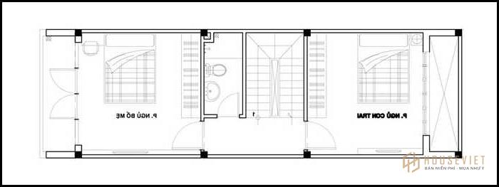 thiết kế nhà ống 4 tầng 4x10m