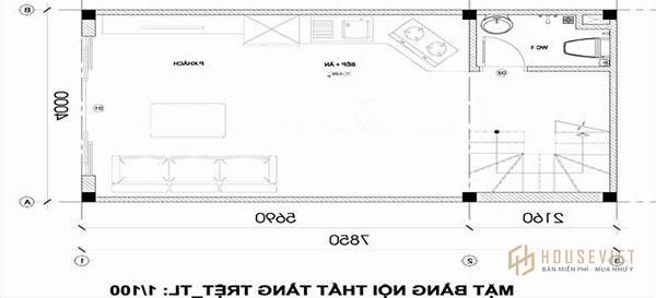 mẫu thiết kế nhà ống 4 tầng 4x10m