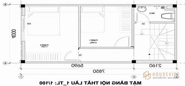 mẫu thiết kế nhà ống 4 tầng 4x10m