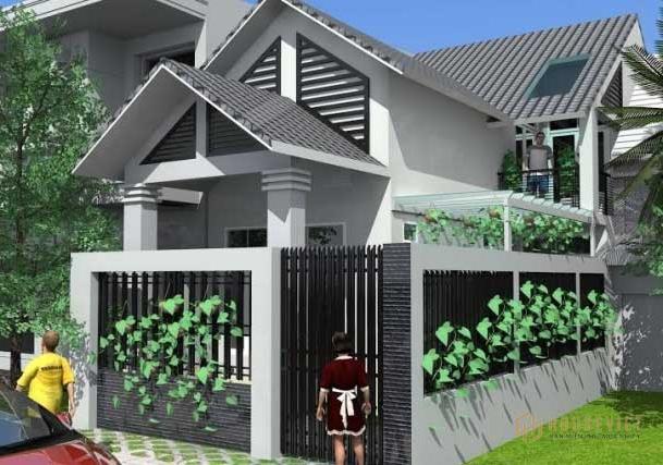 Mẫu nhà cấp 4 có gác lửng 3 phòng ngủ diện tích 70m2