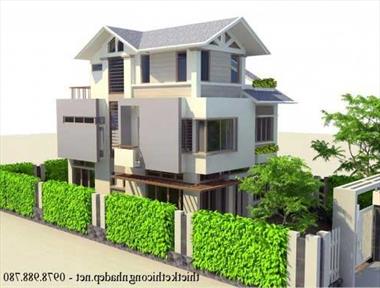 Mẫu biệt thự 3 tầng 8x14m đẹp kết hợp sân vườn
