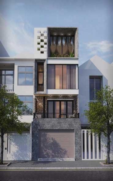 Mẫu nhà ống 4 tầng 5x20m kiến ​​trúc đương đại