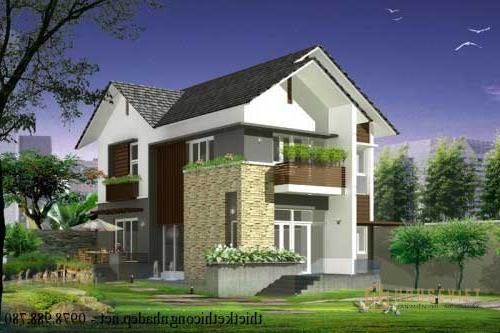 Mẫu biệt thự 2 tầng đơn giản mái thái 8x15m