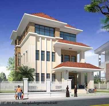 Mẫu biệt thự đẹp 3 tầng mái thái diện tích 14x23m