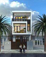 Mẫu nhà 3 tầng 3 phòng ngủ 1 phòng thờ diện tích 5x18m