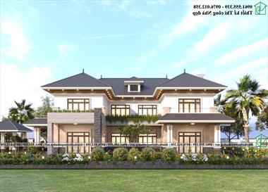 Biệt thự 2 tầng hình chữ U ấn tượng độc đáo tại Thanh Hóa NDBT2T157