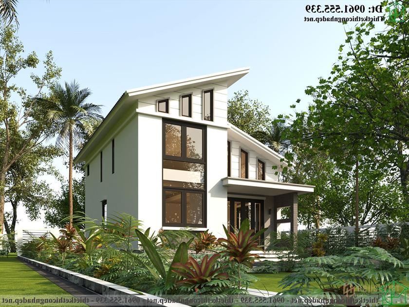 Thiết kế thi công nhà cấp 4 gác lửng giá rẻ NDNC4181