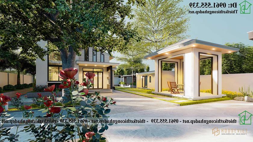 Nhà vườn cấp 4 hiện đại NDNC4181