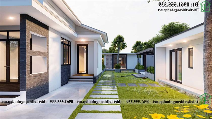 Thiết kế sân vườn hiện đại NDNC4181