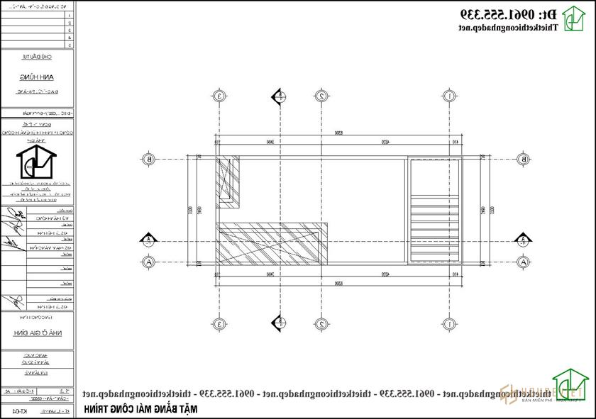 Mặt bằng công năng nhà phố 4 tầng NDNP4T17