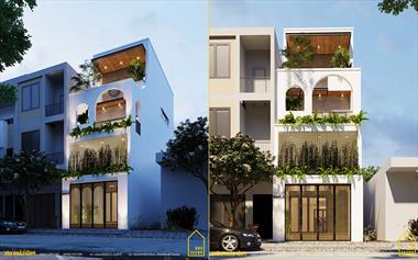 Nhà 2 Lầu 1 Lửng 1 tum Nhiều Cây Xanh