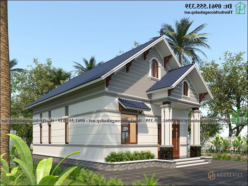 Mẫu thiết kế nhà cấp 4 4 phòng ngủ NDNC4183