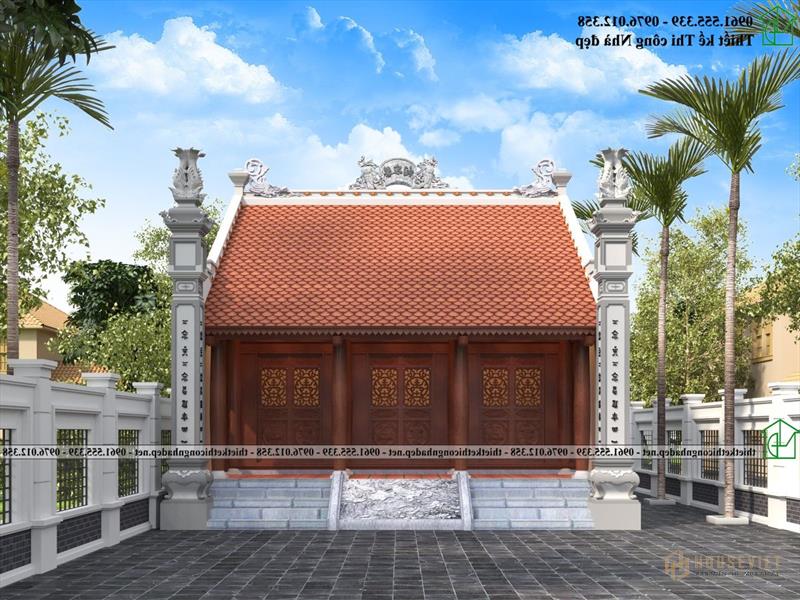 Mẫu thiết kế nhà ở kết hợp nhà thờ họ tại Hồ Chí Minh NDNTH36