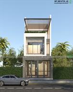 Mẫu thiết kế nhà phố 3 tầng 5x24m mái bằng tại Hưng Yên NDNP3T70