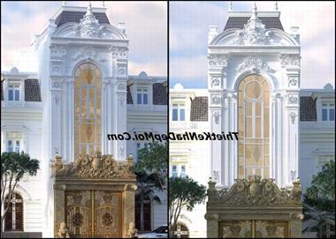 Mẫu nhà phố cổ điển mặt tiền đẹp 5m anh Trung và các mẫu khác