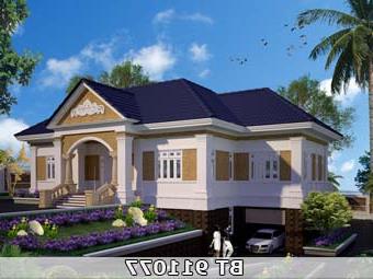 Mẫu nhà vườn kiểu pháp 1 tầng BT911077