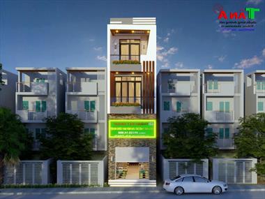 Mẫu nhà phố có gác lửng tại TP Hưng Yên - MS: CB1280