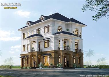 Mẫu nhà tân cổ điển 3 tầng đẹp và sang trọng - ACHI 31015