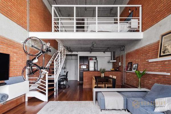 Mẫu nhà cấp 4 có gác xép