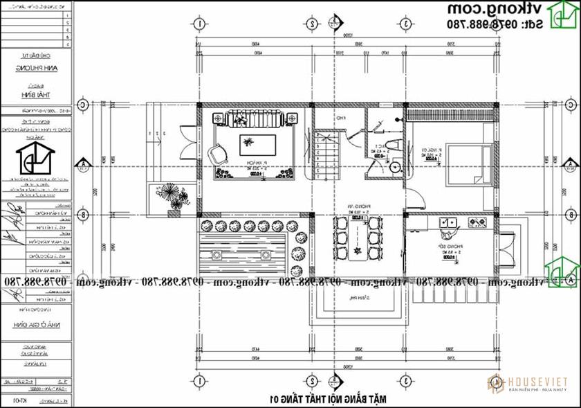 Biệt thự 2 tầng mái thái hiện đại kiểu Nhật 7,5x13m tại Thanh Hóa Bt2t75