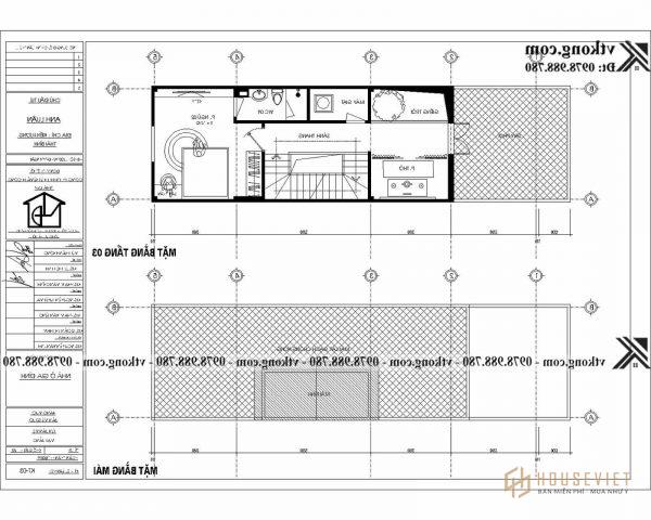 Mặt tiền nhà ống 3 tầng 4x15m hiện đại