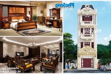 Chia sẻ miễn phí bản vẽ nhà phố mặt tiền 5m tân cổ điển đẹp